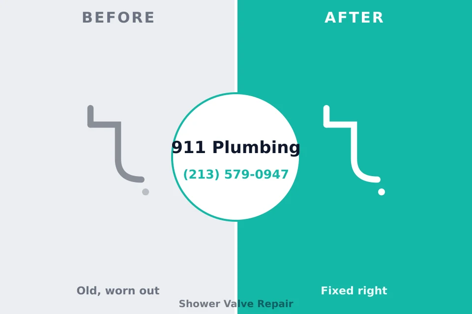 Before and after: plumbing repair Beachwood, OH